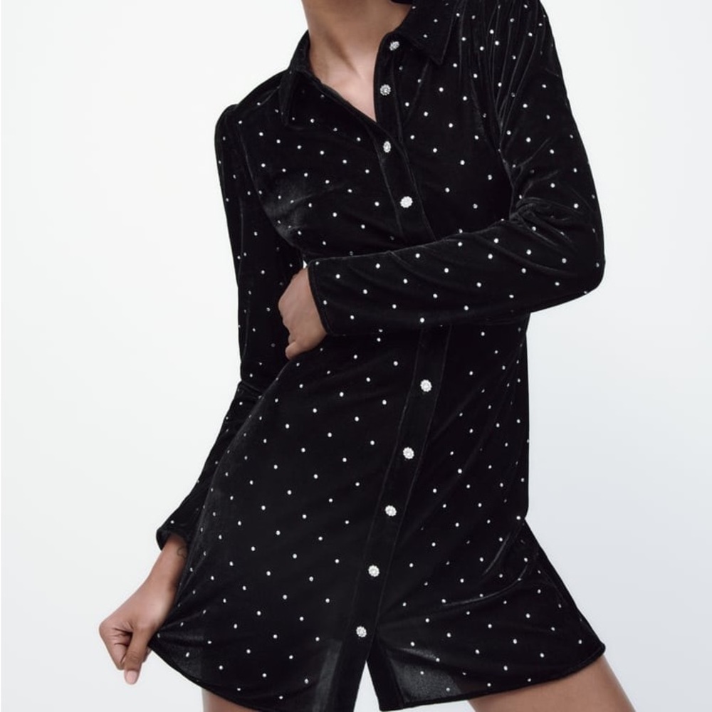 SPARKLY VELVET DRESS NWT